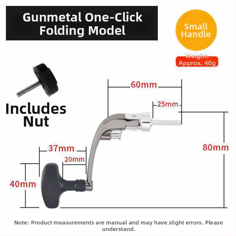 Rockerkäepide kalapüügireelidele, kokkupandav metallist rocker käepide spinnireelidele