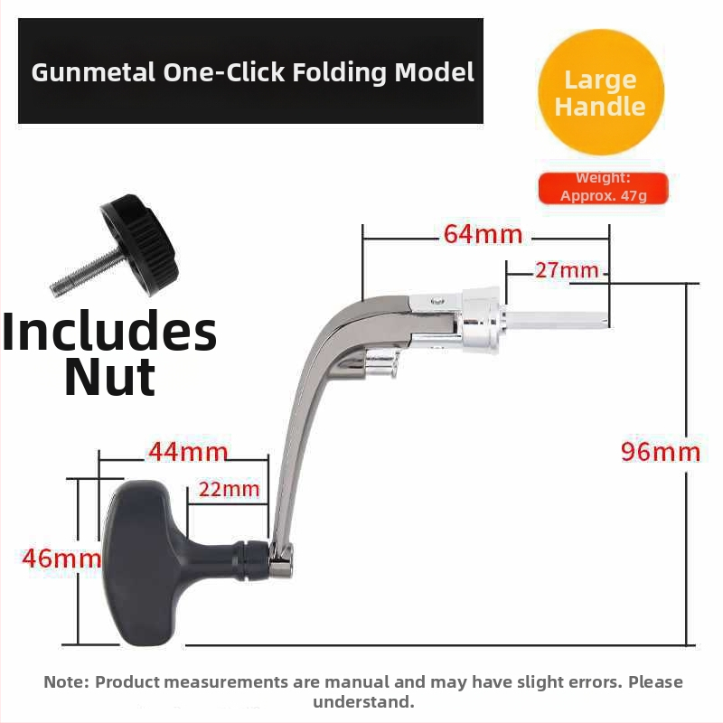 Rockerkäepide kalapüügireelidele, kokkupandav metallist rocker käepide spinnireelidele