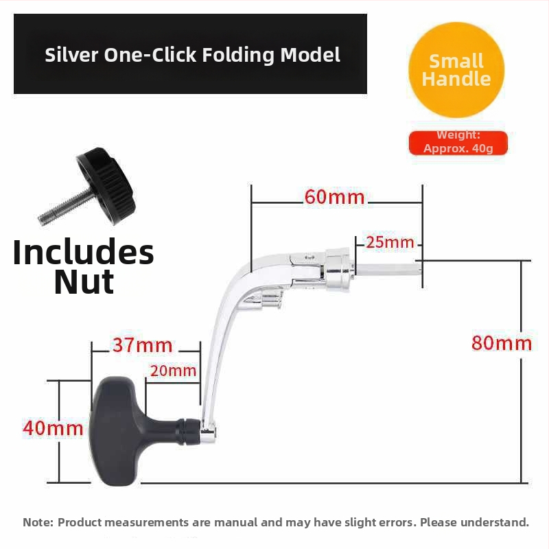 Rockerkäepide kalapüügireelidele, kokkupandav metallist rocker käepide spinnireelidele