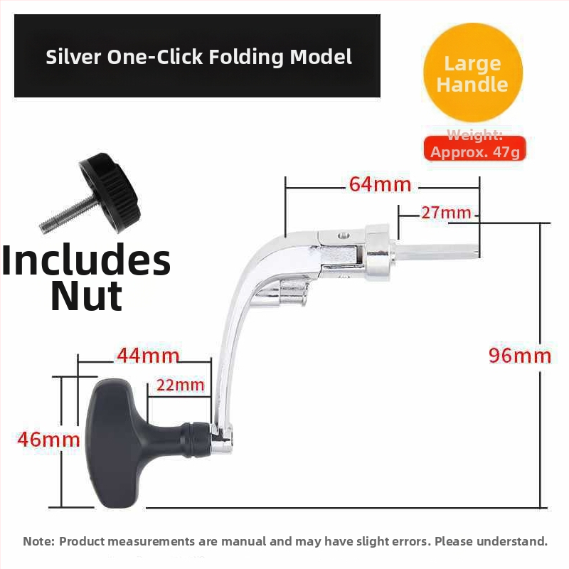 Rockerkäepide kalapüügireelidele, kokkupandav metallist rocker käepide spinnireelidele