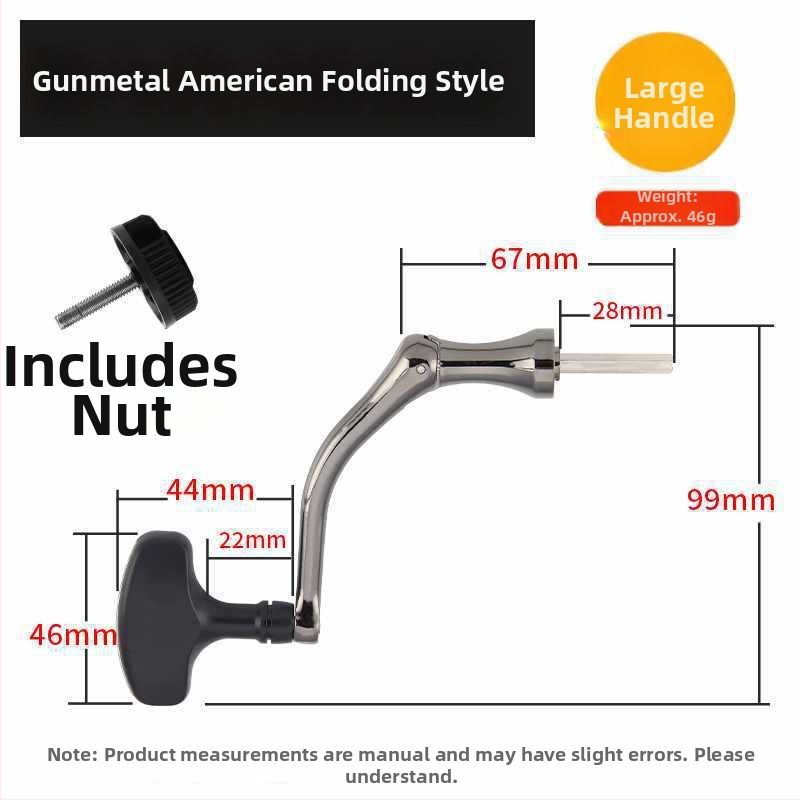 Rockerkäepide kalapüügireelidele, kokkupandav metallist rocker käepide spinnireelidele