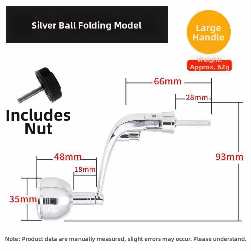 Rockerkäepide kalapüügireelidele, kokkupandav metallist rocker käepide spinnireelidele