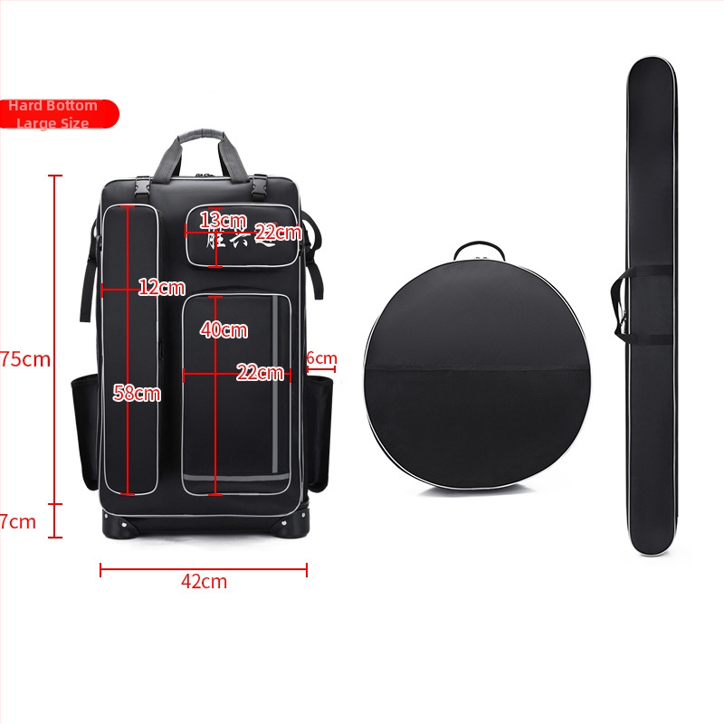 Твърд корпус с колела — чанта за риболовен стол и оборудване (Материал: нейлон; Водоустойчив: Да; Марка: Shengxingda; Конструкция: стоманена тел; Преносим дизайн)