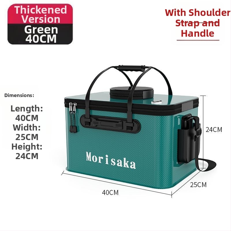 Saliekams EVA zivju aizsardzības spainis dzīviem zivīm, caurspīdīga makšķerēšanas kārba ar rokturi