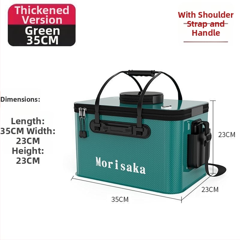 Saliekams EVA zivju aizsardzības spainis dzīviem zivīm, caurspīdīga makšķerēšanas kārba ar rokturi