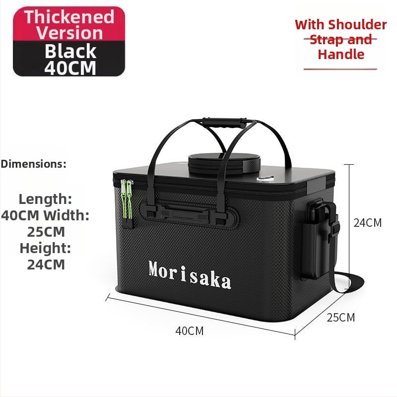 Saliekams EVA zivju aizsardzības spainis dzīviem zivīm, caurspīdīga makšķerēšanas kārba ar rokturi