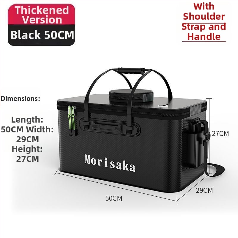 Saliekams EVA zivju aizsardzības spainis dzīviem zivīm, caurspīdīga makšķerēšanas kārba ar rokturi