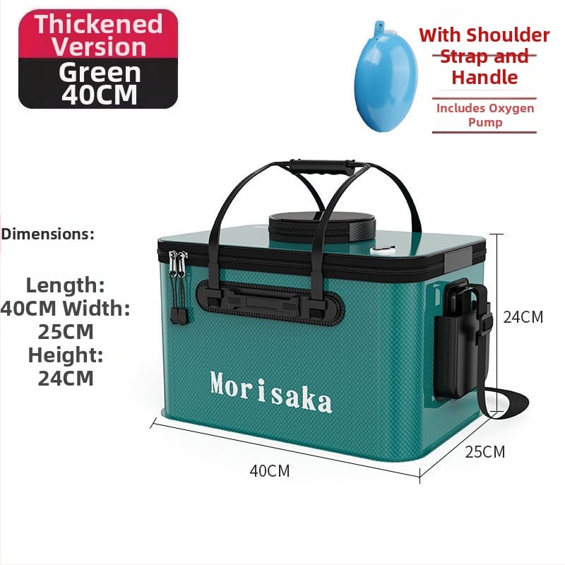 Saliekams EVA zivju aizsardzības spainis dzīviem zivīm, caurspīdīga makšķerēšanas kārba ar rokturi