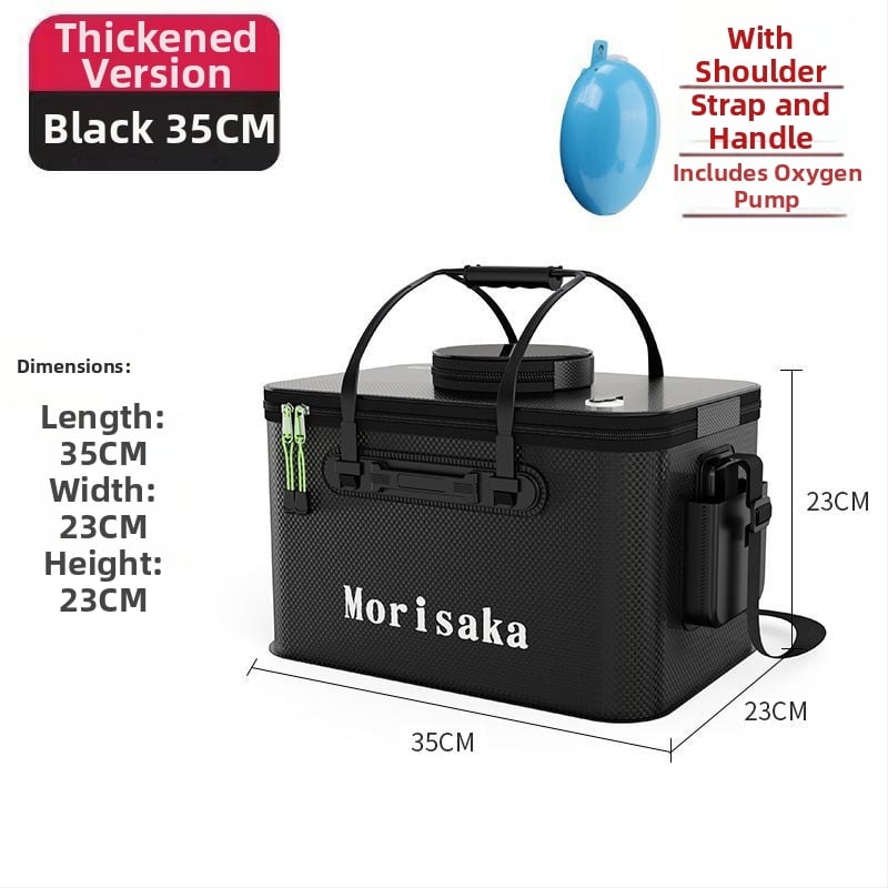 Saliekams EVA zivju aizsardzības spainis dzīviem zivīm, caurspīdīga makšķerēšanas kārba ar rokturi