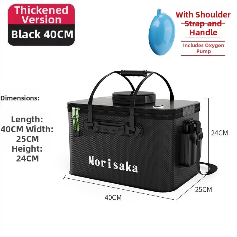 Saliekams EVA zivju aizsardzības spainis dzīviem zivīm, caurspīdīga makšķerēšanas kārba ar rokturi