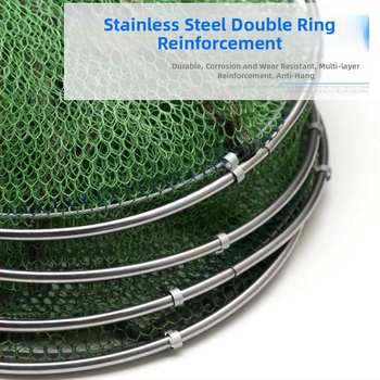 Kokkupandav kala kaitse võrgukott, kiire kuivamine, lõhnakindel, paksendatud disain, roostevabast terasest konstruktsioon