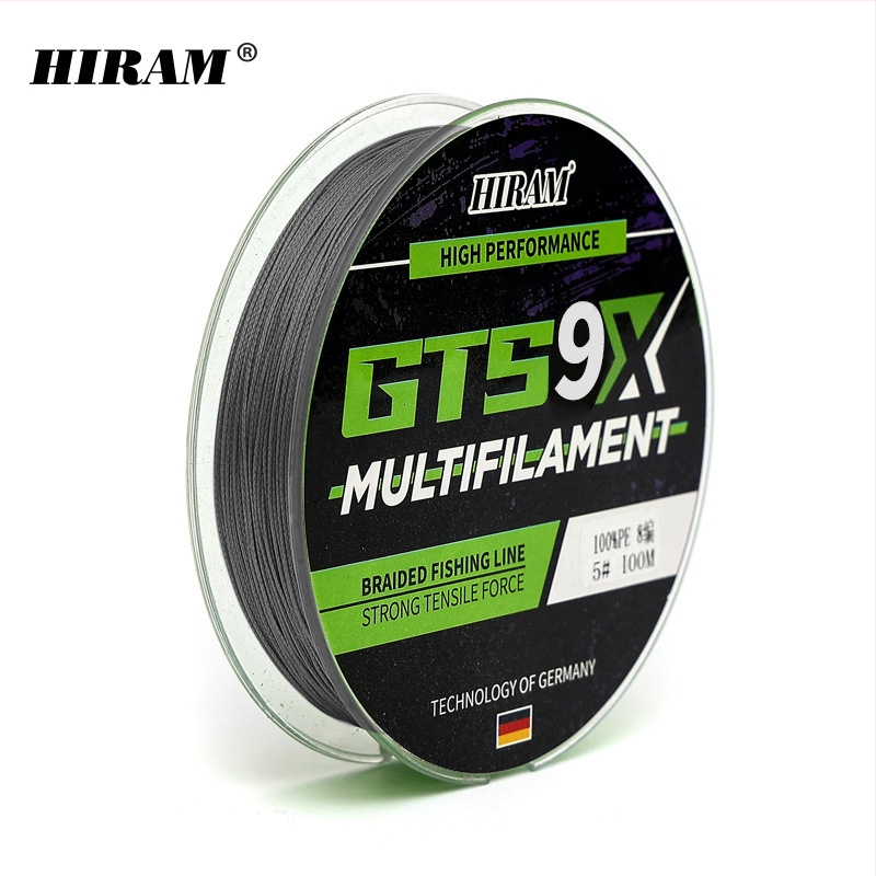 HIRAM Pagrindinė žvejybos linija, 9-sluoksniu pintas PE, didelis atsparumas, dėžutėje 200 vnt.