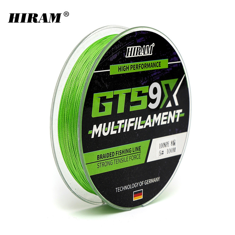 HIRAM Pagrindinė žvejybos linija, 9-sluoksniu pintas PE, didelis atsparumas, dėžutėje 200 vnt.