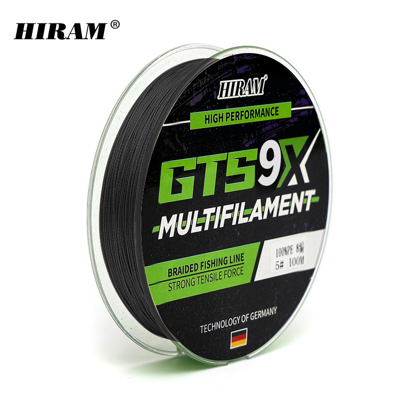 HIRAM Pagrindinė žvejybos linija, 9-sluoksniu pintas PE, didelis atsparumas, dėžutėje 200 vnt.