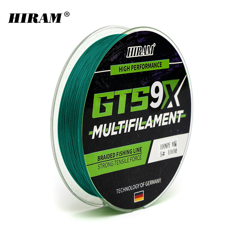 HIRAM Pagrindinė žvejybos linija, 9-sluoksniu pintas PE, didelis atsparumas, dėžutėje 200 vnt.
