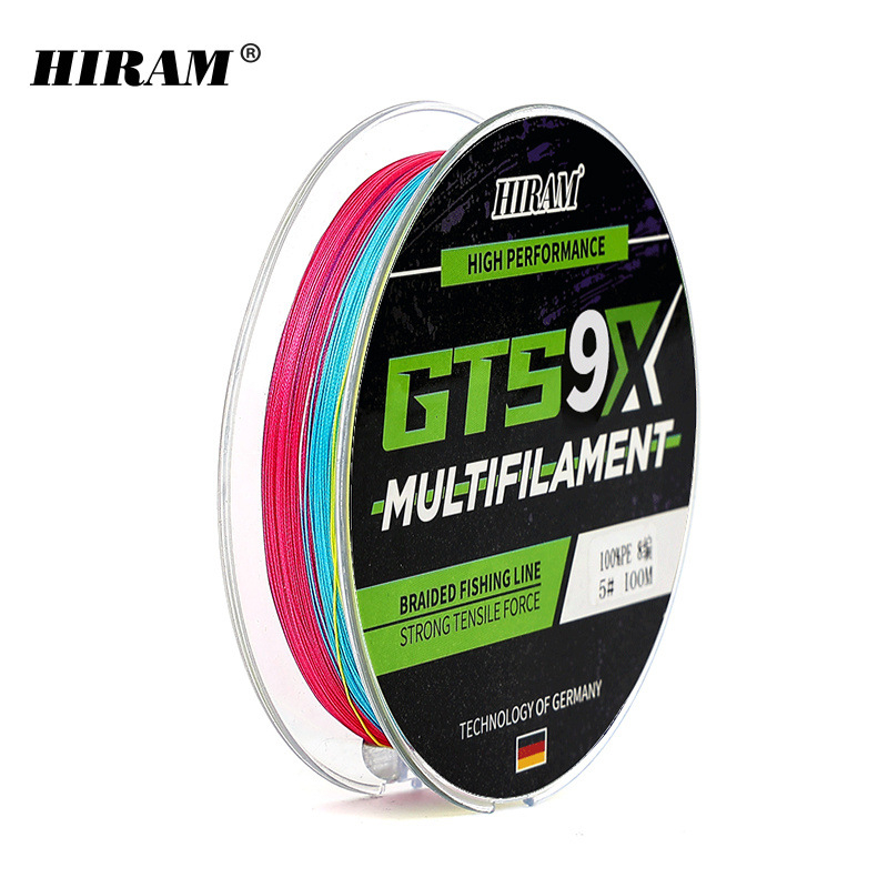 HIRAM Pagrindinė žvejybos linija, 9-sluoksniu pintas PE, didelis atsparumas, dėžutėje 200 vnt.