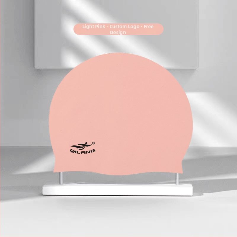 Silikona plūšanas cepure ar ūdensnecaurlaidīgu ausu aizsardzību, krāsu saskaņošanas raksts, piemērota pieaugušajiem, gatava privātās etiķetes izmantošanai