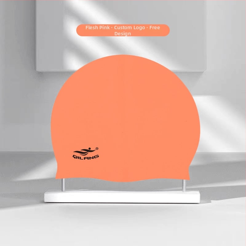 Silikona plūšanas cepure ar ūdensnecaurlaidīgu ausu aizsardzību, krāsu saskaņošanas raksts, piemērota pieaugušajiem, gatava privātās etiķetes izmantošanai