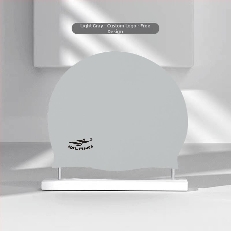 Silikona plūšanas cepure ar ūdensnecaurlaidīgu ausu aizsardzību, krāsu saskaņošanas raksts, piemērota pieaugušajiem, gatava privātās etiķetes izmantošanai