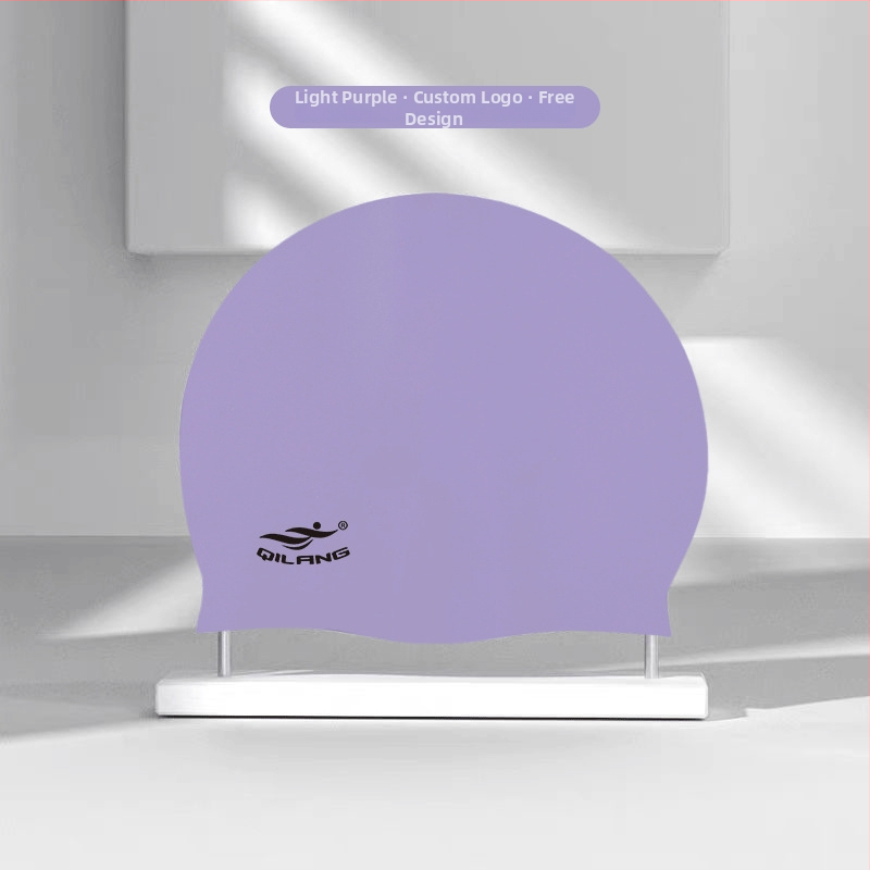 Silikona plūšanas cepure ar ūdensnecaurlaidīgu ausu aizsardzību, krāsu saskaņošanas raksts, piemērota pieaugušajiem, gatava privātās etiķetes izmantošanai