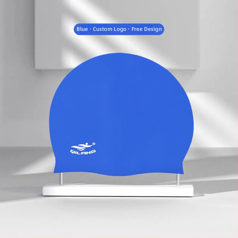 Silikona plūšanas cepure ar ūdensnecaurlaidīgu ausu aizsardzību, krāsu saskaņošanas raksts, piemērota pieaugušajiem, gatava privātās etiķetes izmantošanai