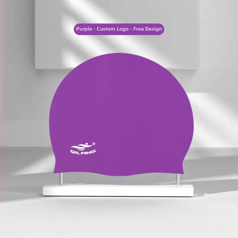 Silikona plūšanas cepure ar ūdensnecaurlaidīgu ausu aizsardzību, krāsu saskaņošanas raksts, piemērota pieaugušajiem, gatava privātās etiķetes izmantošanai