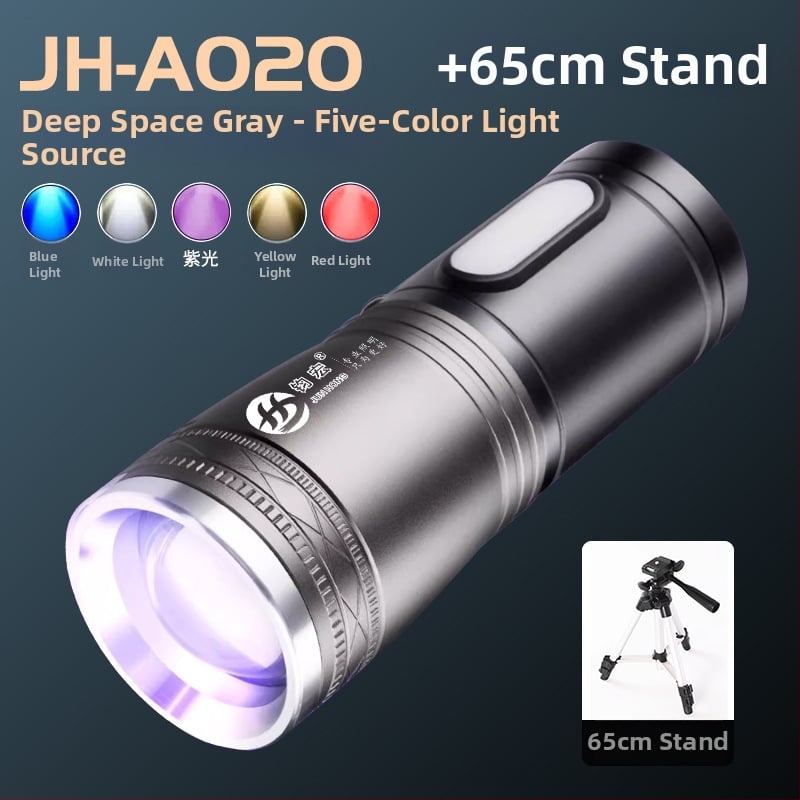 Φακός ψαρέματος LED με ζουμ, αναφορτιζόμενος, τέσσερις LED πηγές φωτισμού, αδιάβροχος, εμβέλεια 500 m