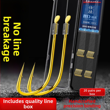 Dviejų kabliukų Esany sleeve su anti-surišimu, komplektas 1000 vnt., žvejybai rezervuare ir tvenkinyje