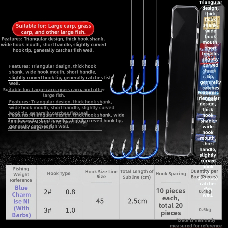 Dviejų kabliukų Esany sleeve su anti-surišimu, komplektas 1000 vnt., žvejybai rezervuare ir tvenkinyje