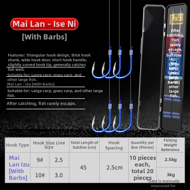 Dviejų kabliukų Esany sleeve su anti-surišimu, komplektas 1000 vnt., žvejybai rezervuare ir tvenkinyje