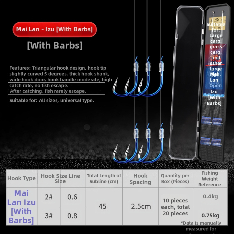 Dviejų kabliukų Esany sleeve su anti-surišimu, komplektas 1000 vnt., žvejybai rezervuare ir tvenkinyje