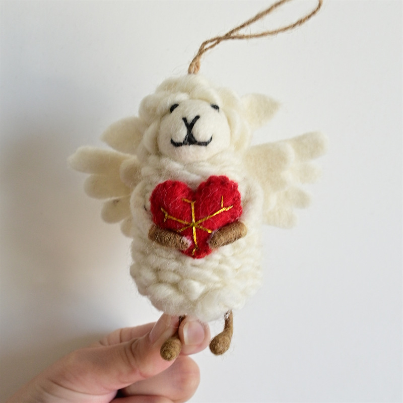 Rankų darbo vilnos filco pakabukas kuprinei – pudelis jauniklis, mažų gyvūnėlių raštas, saldus ir šaltas stilius, asmeninė tendencija, 2025 ruduo