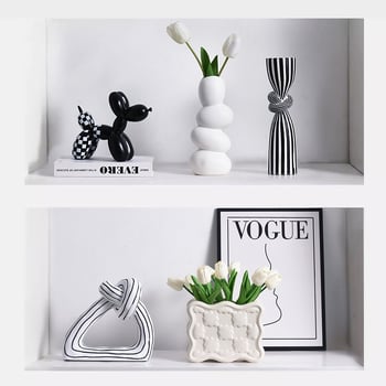 Porcelaninis ornamentas | Modernus minimalistinis stilius, abstraktus dryžių dizainas | Prekės ženklas Hehan