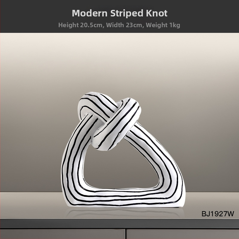 Porcelaninis ornamentas | Modernus minimalistinis stilius, abstraktus dryžių dizainas | Prekės ženklas Hehan