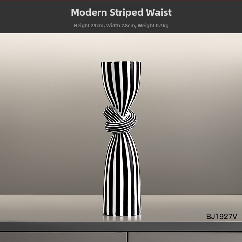 Porcelaninis ornamentas | Modernus minimalistinis stilius, abstraktus dryžių dizainas | Prekės ženklas Hehan