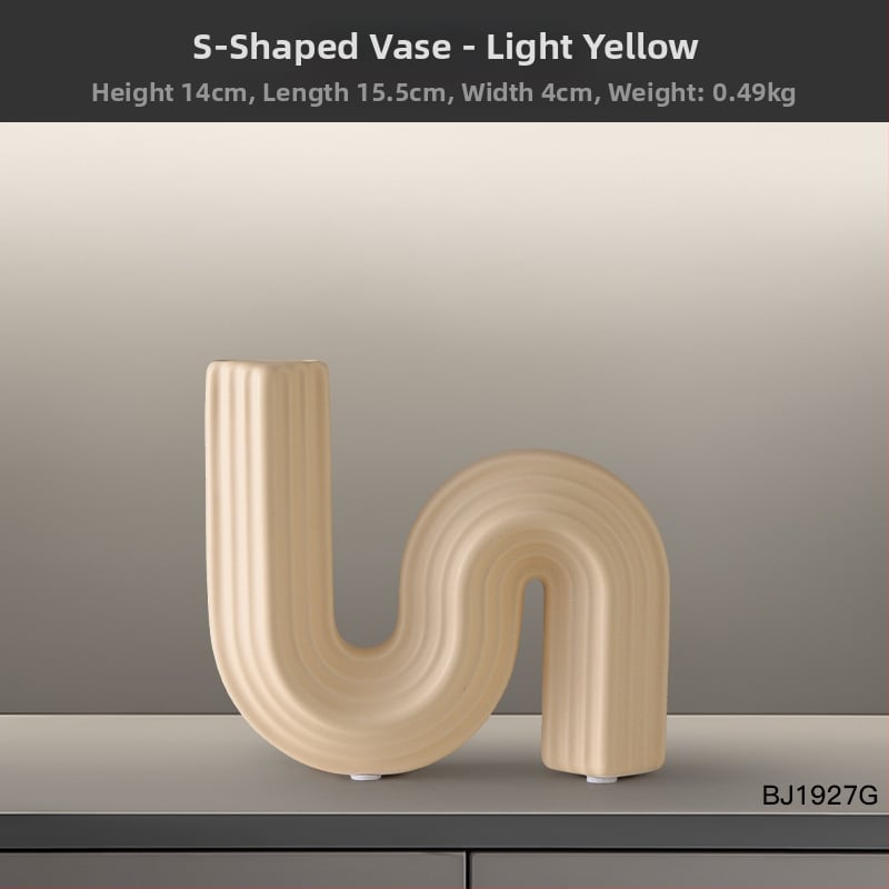 Porcelaninis ornamentas | Modernus minimalistinis stilius, abstraktus dryžių dizainas | Prekės ženklas Hehan