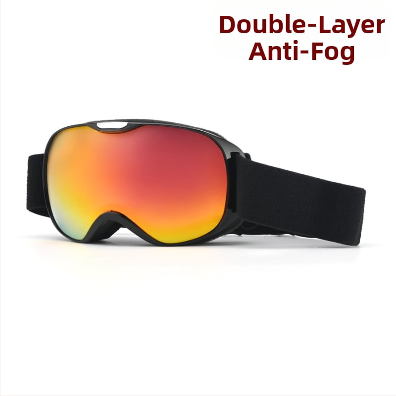 Vaikų sferiniai slidinėjimo akiniai, dviejų sluoksnių TPU/PC, prieš migą, vėjo atsparūs, akių apsauga