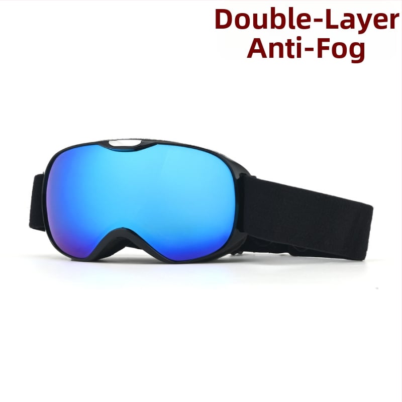 Vaikų sferiniai slidinėjimo akiniai, dviejų sluoksnių TPU/PC, prieš migą, vėjo atsparūs, akių apsauga