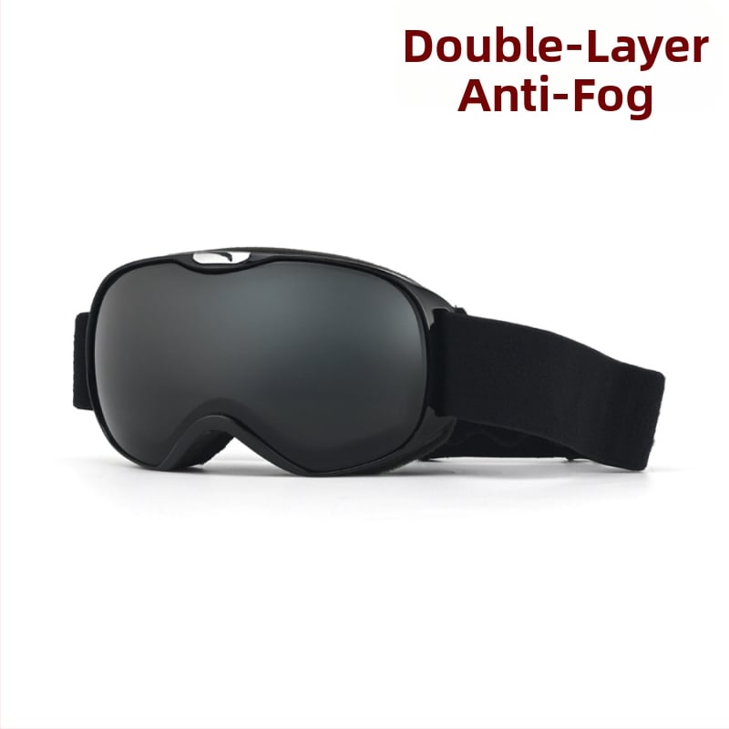 Vaikų sferiniai slidinėjimo akiniai, dviejų sluoksnių TPU/PC, prieš migą, vėjo atsparūs, akių apsauga