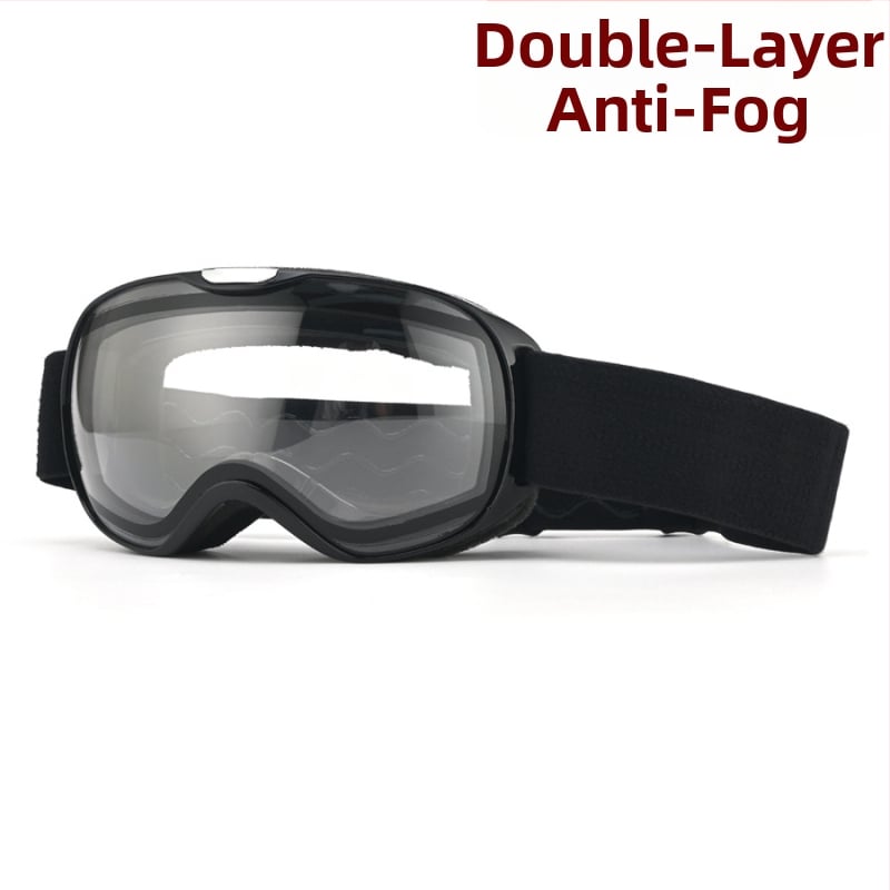 Vaikų sferiniai slidinėjimo akiniai, dviejų sluoksnių TPU/PC, prieš migą, vėjo atsparūs, akių apsauga