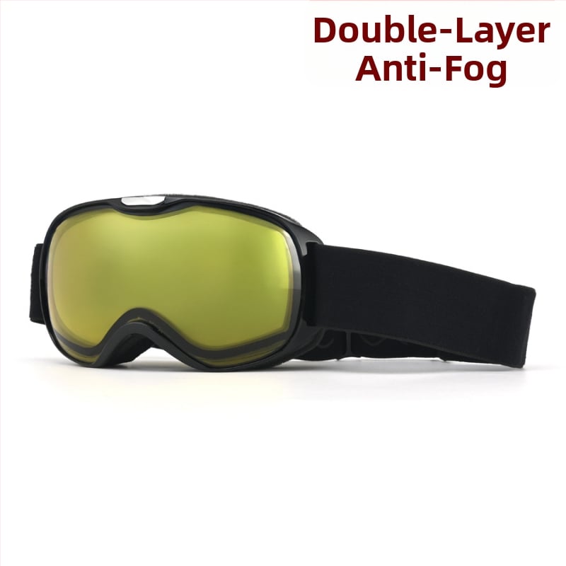 Vaikų sferiniai slidinėjimo akiniai, dviejų sluoksnių TPU/PC, prieš migą, vėjo atsparūs, akių apsauga