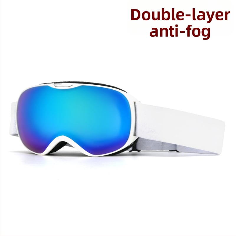 Vaikų sferiniai slidinėjimo akiniai, dviejų sluoksnių TPU/PC, prieš migą, vėjo atsparūs, akių apsauga