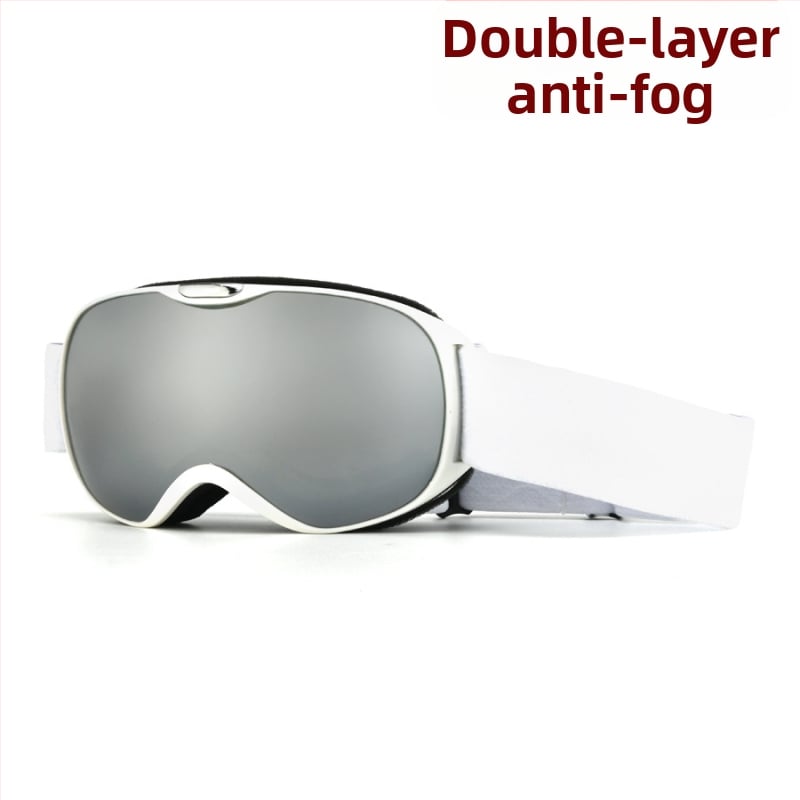 Vaikų sferiniai slidinėjimo akiniai, dviejų sluoksnių TPU/PC, prieš migą, vėjo atsparūs, akių apsauga