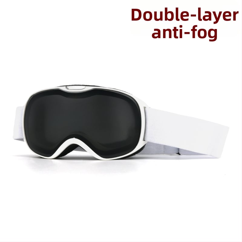 Vaikų sferiniai slidinėjimo akiniai, dviejų sluoksnių TPU/PC, prieš migą, vėjo atsparūs, akių apsauga