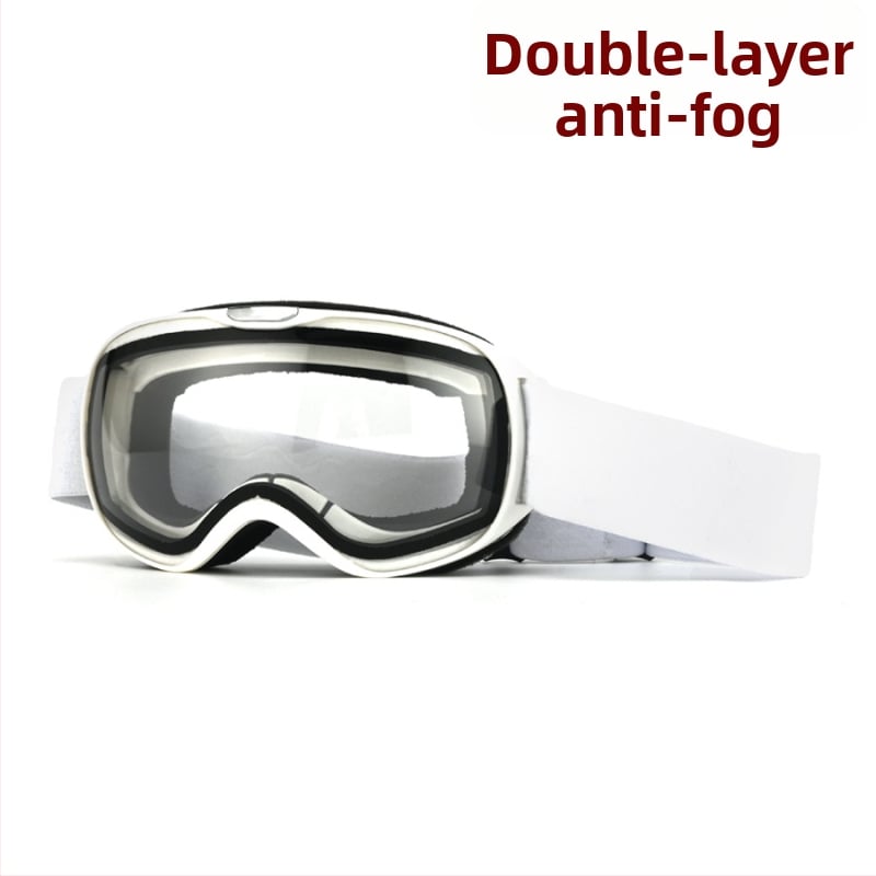 Vaikų sferiniai slidinėjimo akiniai, dviejų sluoksnių TPU/PC, prieš migą, vėjo atsparūs, akių apsauga