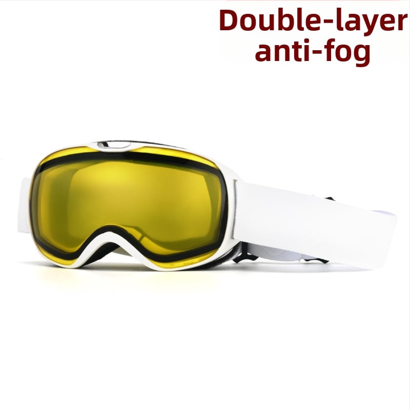 Vaikų sferiniai slidinėjimo akiniai, dviejų sluoksnių TPU/PC, prieš migą, vėjo atsparūs, akių apsauga