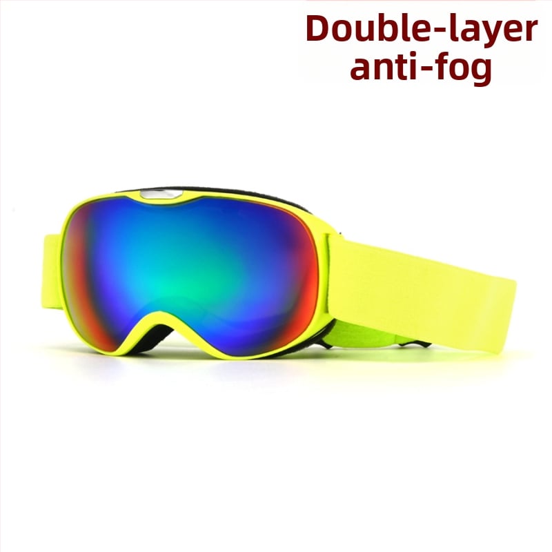 Vaikų sferiniai slidinėjimo akiniai, dviejų sluoksnių TPU/PC, prieš migą, vėjo atsparūs, akių apsauga