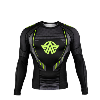 Ilgos rankovės treniravimo viršus bokso ir Muay Thai sanda, suaugusiems, unisex, Lycra audinys su 85% poliesterio įdėklu