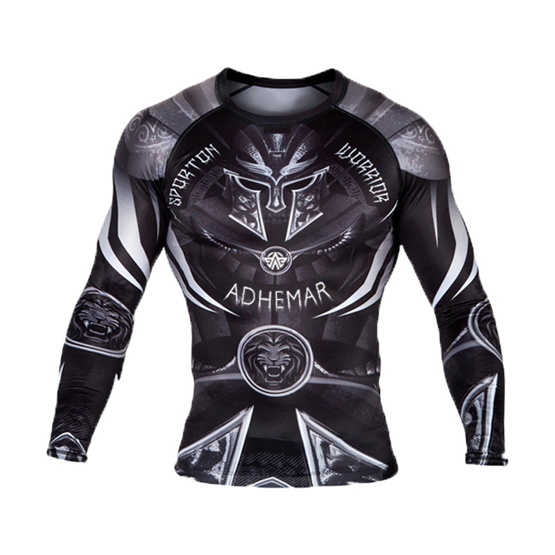 Ilgos rankovės treniravimo viršus bokso ir Muay Thai sanda, suaugusiems, unisex, Lycra audinys su 85% poliesterio įdėklu