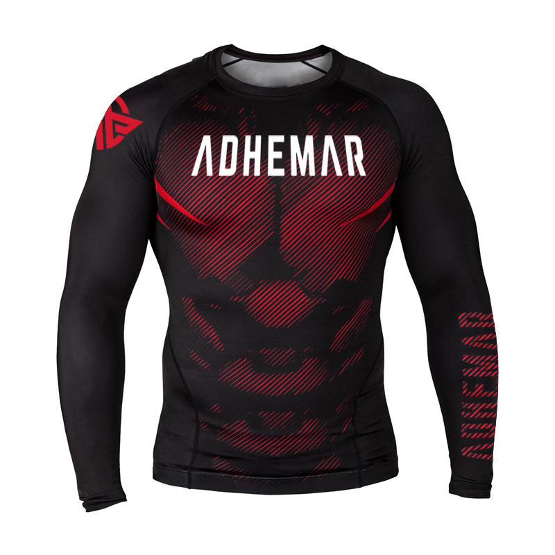 Ilgos rankovės treniravimo viršus bokso ir Muay Thai sanda, suaugusiems, unisex, Lycra audinys su 85% poliesterio įdėklu